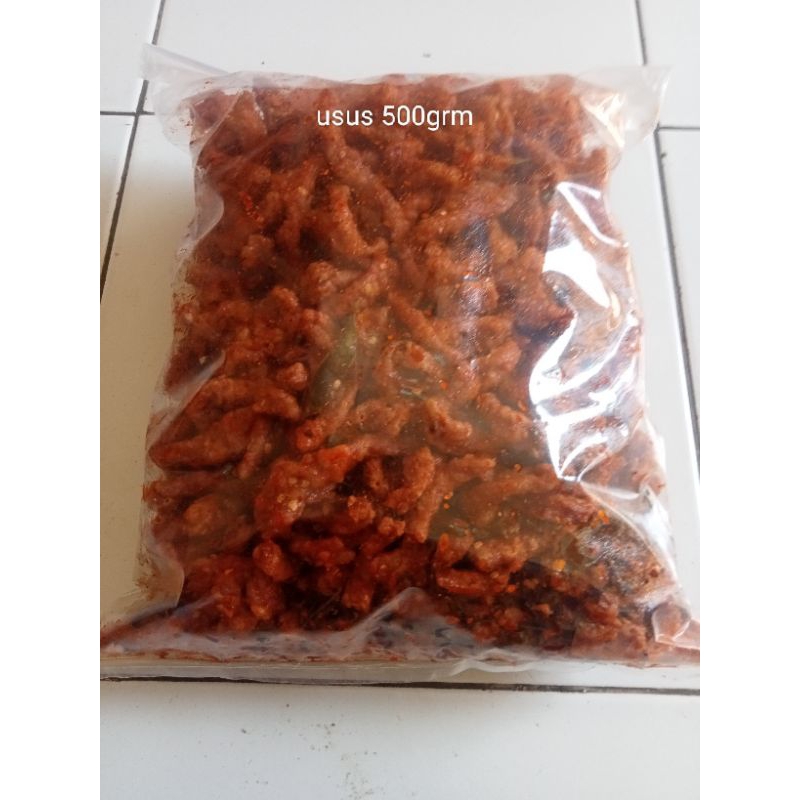 

usus ayam krispy pedas daun jeruk 500grm