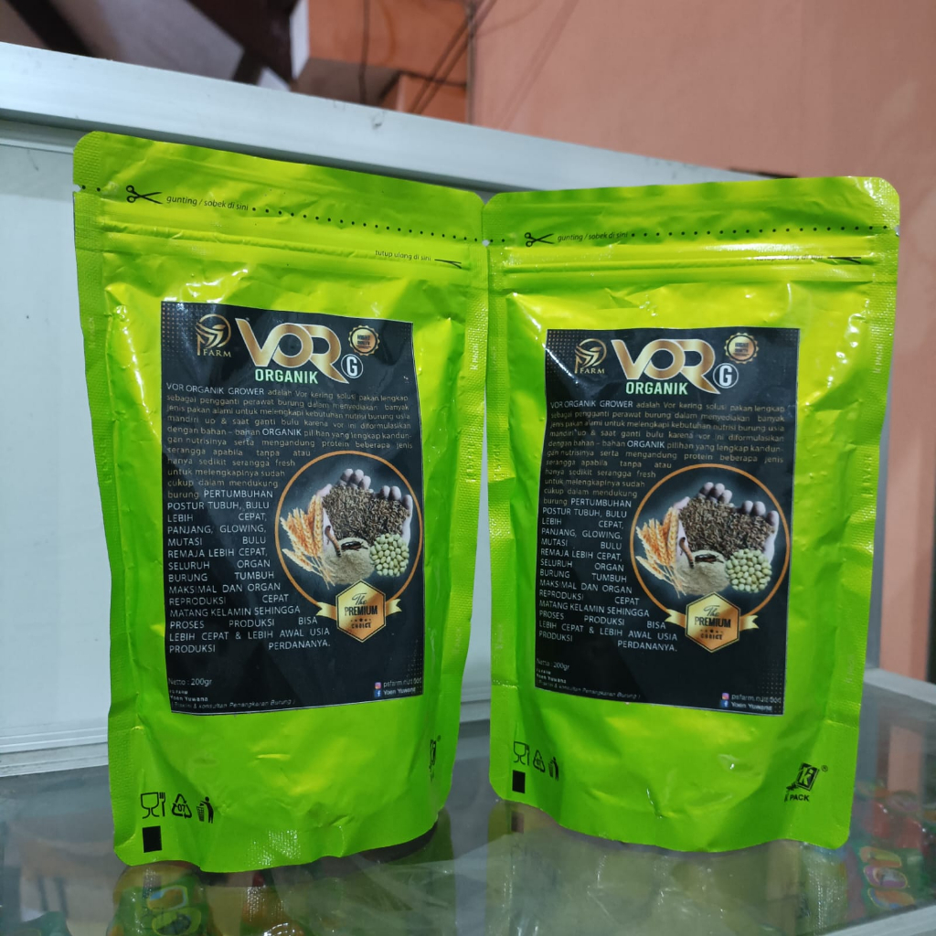 VOER G ORGANIK VOER GROWER ORGANIK FARM VOER PERTUMBUHAN MURAI BATU TROTOL REMAJA DAN MABUNG