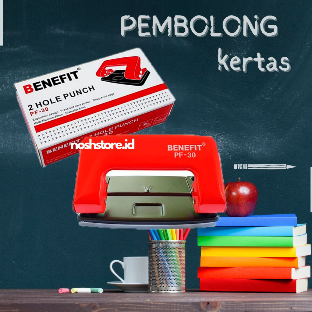 

Punch Pembolong Kertas Dua Lubang / Two Hole Punch / / pelubang / plong kertas 2 lubang NOSHStore.id