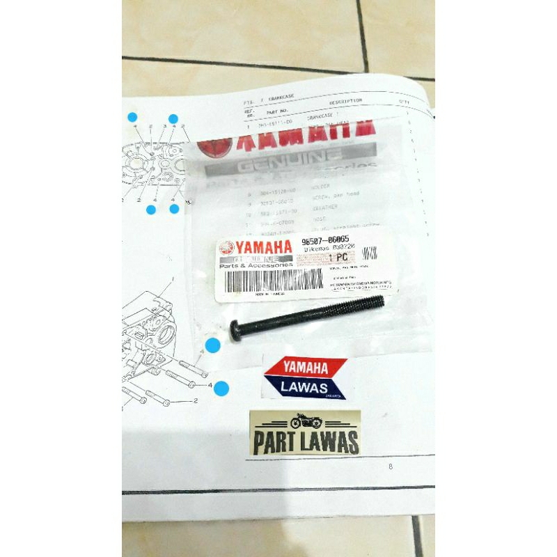 BAUT MESIN KRENGKES satu set dan eceran RX KING RXS ORIGINAL ORI KALTER CRANKCASE 98507-06065 98507-