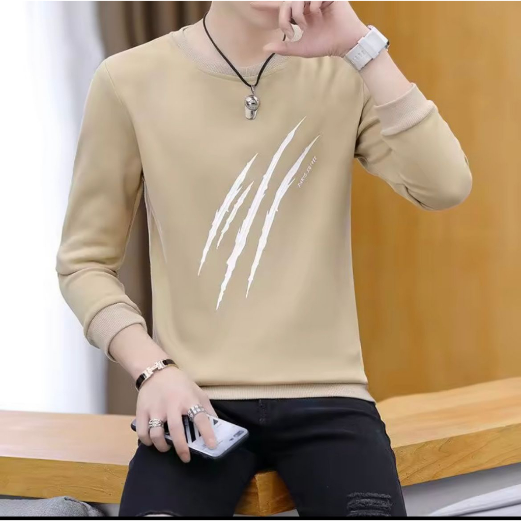 KAOS PRIA LENGAN PANJANG / KAOS COWOK MODEL TERBARU KOREA / KAOS PRIA KEREN / BAJU KAOS PRIA MODEL S