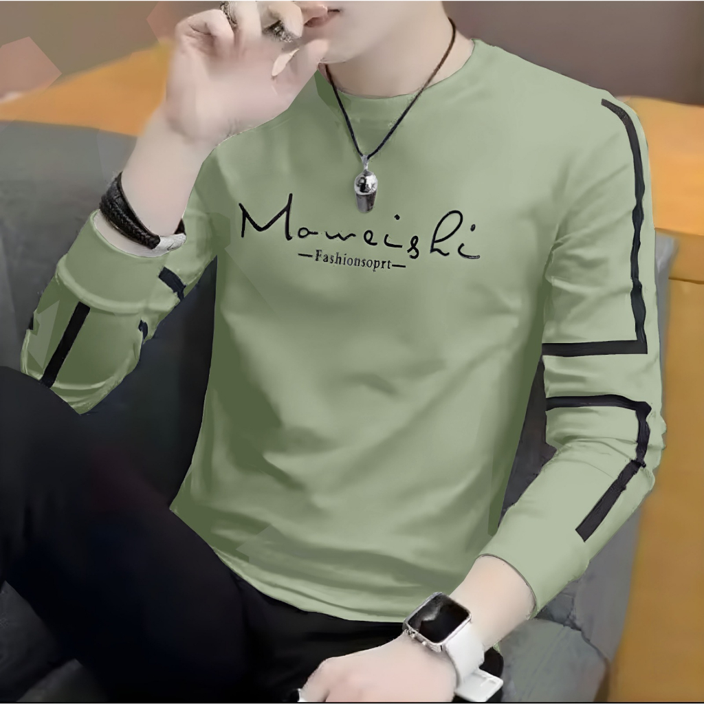 KAOS PRIA LENGAN PANJANG / KAOS COWOK MODEL TERBARU KOREA / KAOS PRIA KEREN / BAJU KAOS PRIA MODEL S