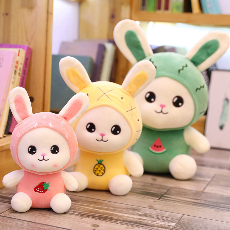 Mainan Boneka Kelinci Rabbit Telinga Panjang Plush Fruit Buah Lucu Imut Bahan Halus Lembut Cocok Buat Kado Ulang Tahun Anak