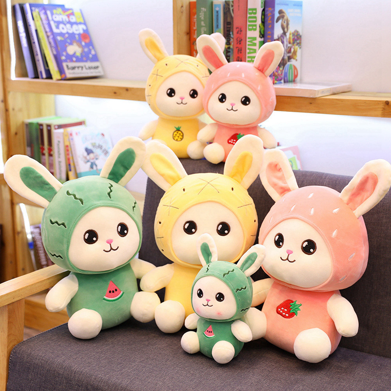 Mainan Boneka Kelinci Rabbit Telinga Panjang Plush Fruit Buah Lucu Imut Bahan Halus Lembut Cocok Buat Kado Ulang Tahun Anak