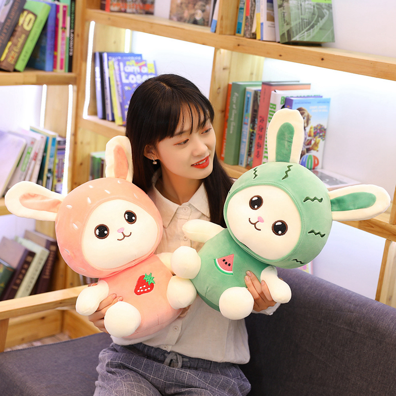 Mainan Boneka Kelinci Rabbit Telinga Panjang Plush Fruit Buah Lucu Imut Bahan Halus Lembut Cocok Buat Kado Ulang Tahun Anak