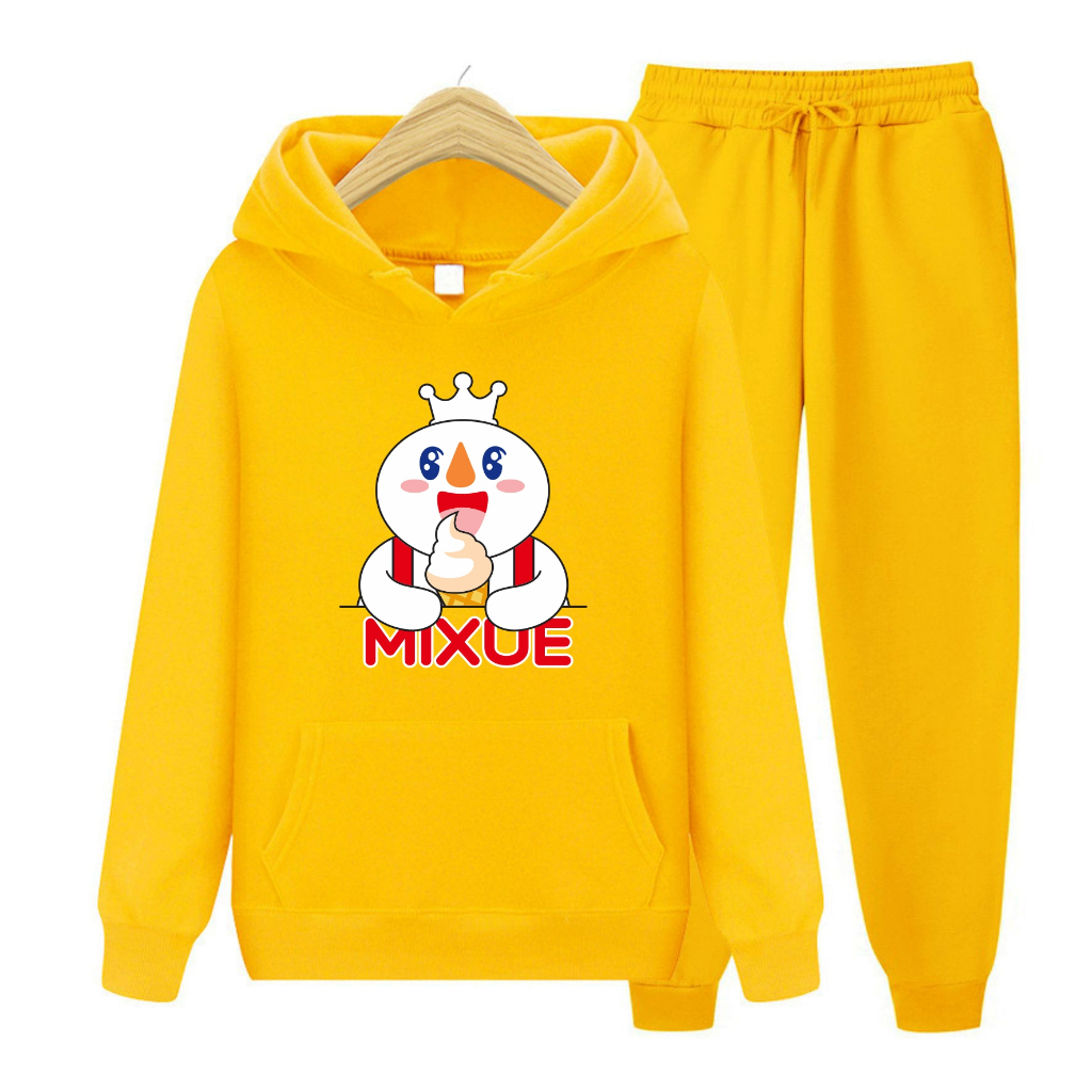 MIXUE ICE CREAM Sweater Hoodie Anak Atasan Dan Setelan Usia 4-14Tahun Bisa Bayar Ditempat COD