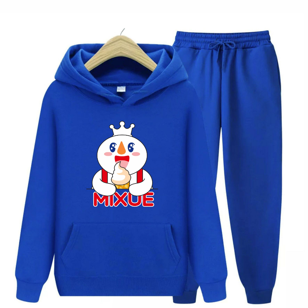 MIXUE ICE CREAM Sweater Hoodie Anak Atasan Dan Setelan Usia 4-14Tahun Bisa Bayar Ditempat COD