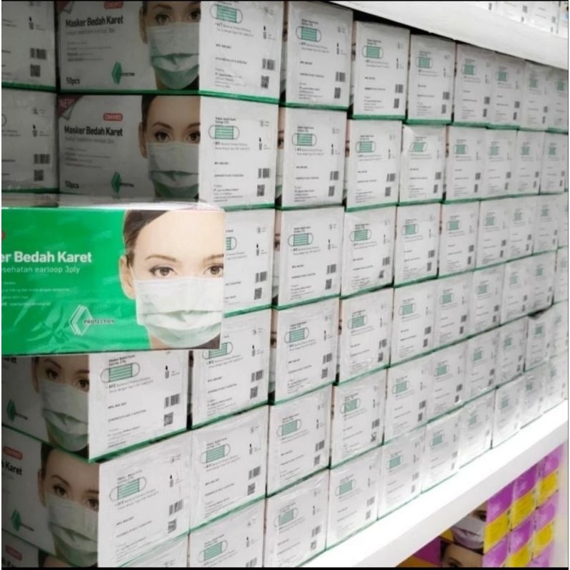 ONEMED - Masker medis earloop 3ply  isi 50pcs per box