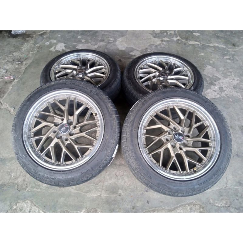 velg mobil racing ring 16 baut 4 pls ban 195/55/16 , baleno, yaris