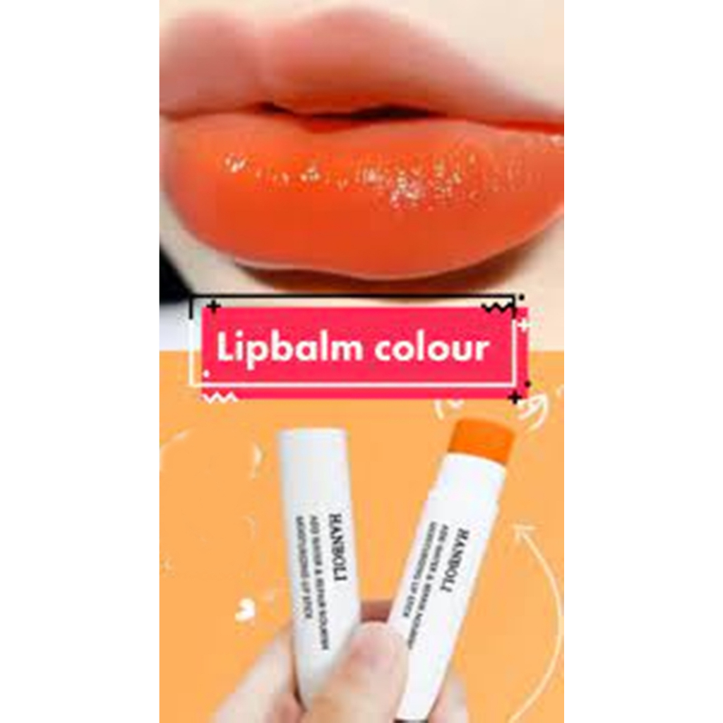 HANBOLI Orange Red Lip Balm Moisturising Repair Nourish Lipstik Rubah Warna Original