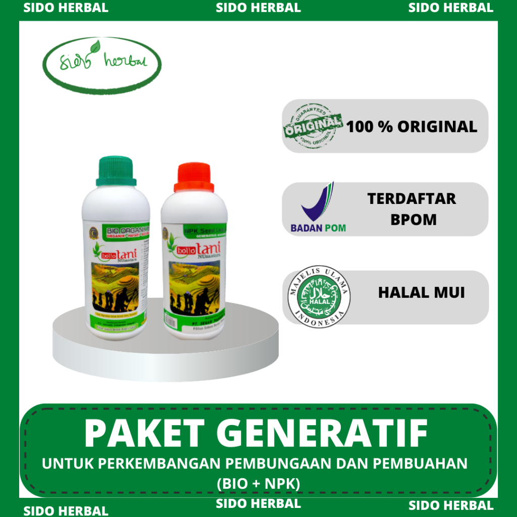 PAKET GENERATIF |BIO + NPK | PUPUK CAIR ORGANIK BOLLOTANI| BOLLO TANI | BOLO TANI | BOLOTANI | UNTUK