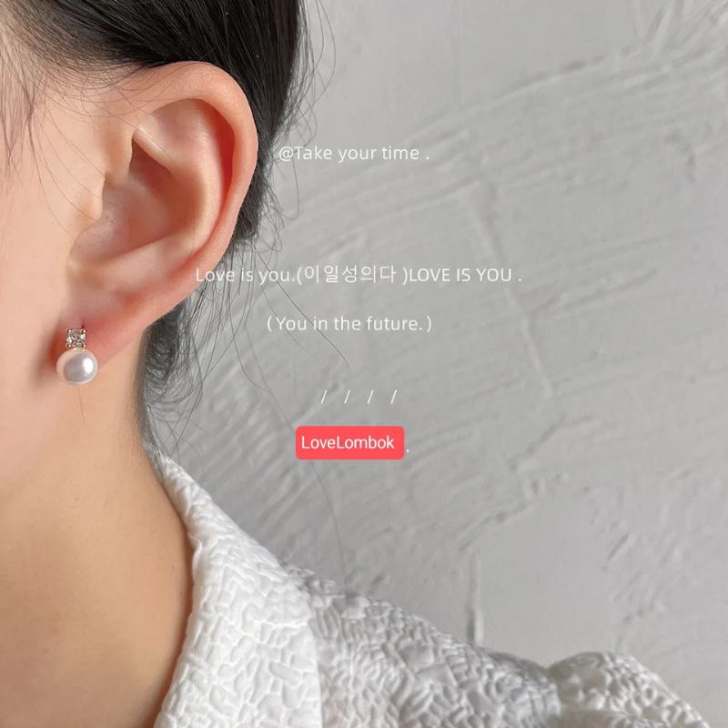 Anting Mutiara Asli Lombok|Giwang Stud Terbaru|Anting Stud|Anting Korean Style