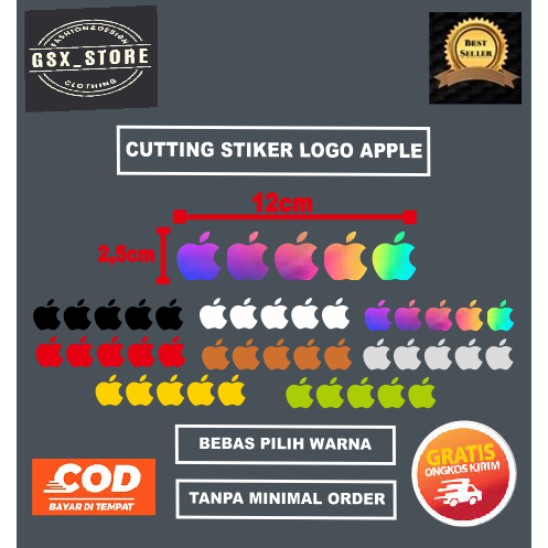 

TERLARIS DAN TERMURAH CUTTING STICKER VIRAL LOGO APPLE
