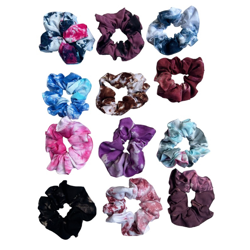 3 PCS SET SCRUNCHIES | KUNCIRAN / IKAT RAMBUT BAHAN RAYON (RANDOM)