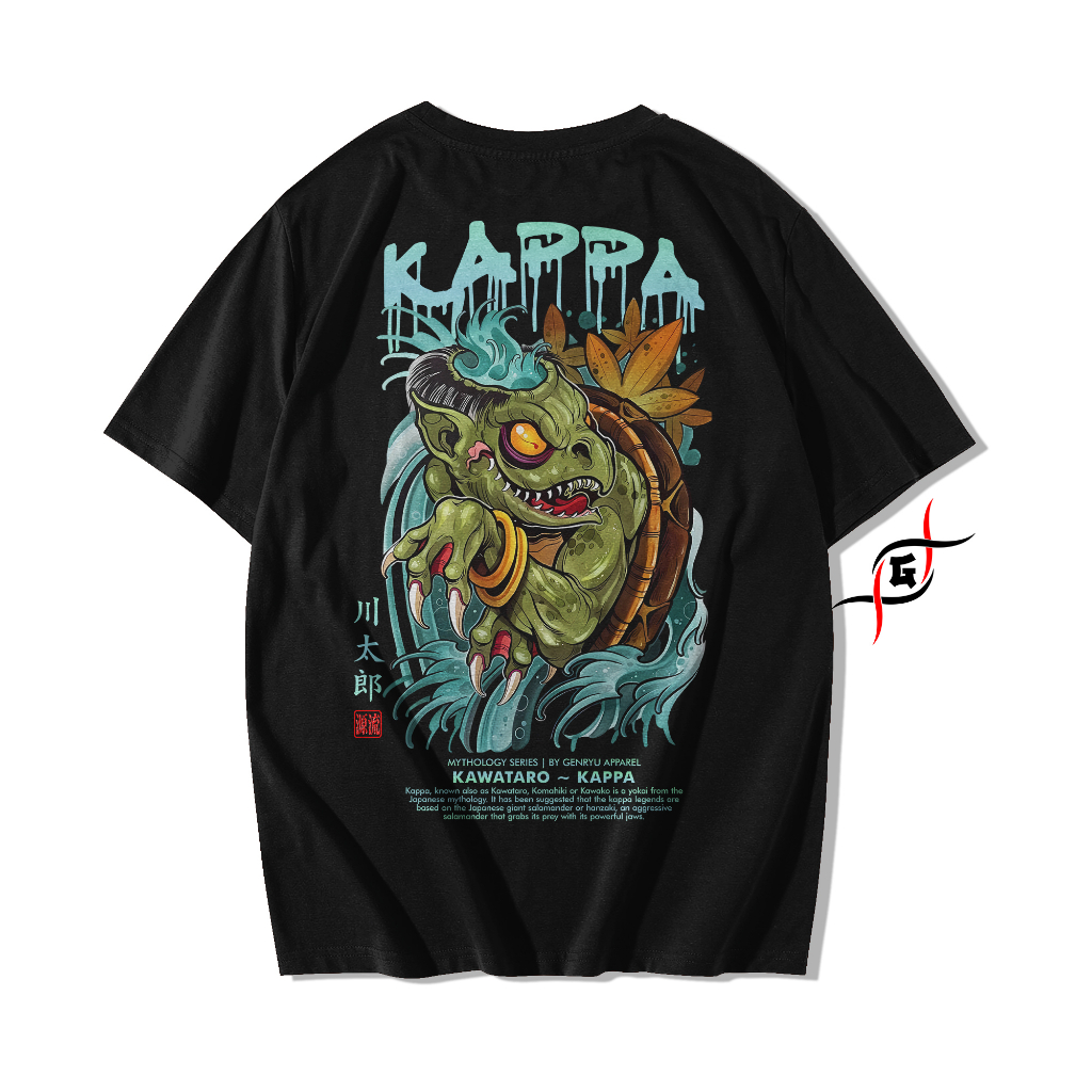 GENRYU MYTHOLOGY Kappa Baju Mitologi Jepang Kaos T-shirt Cotton Combed 24s