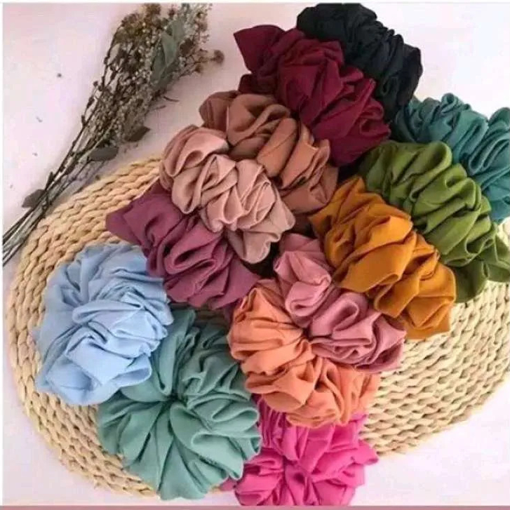 Scrunchie Kuncir Rambut Scrunchies Cepol Hijab Scrunci