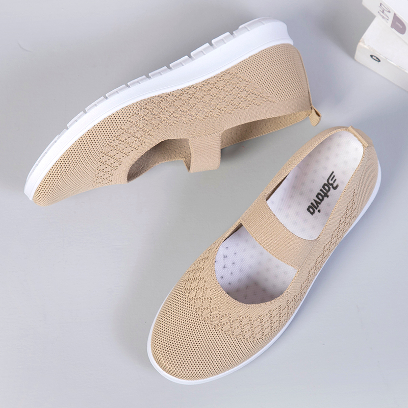 2023 baru sepatu slip on import  flat wanita  rajut premium bernapas   Batavia Shoes Fashion sepatu datar kanvas shoes wanita  A163