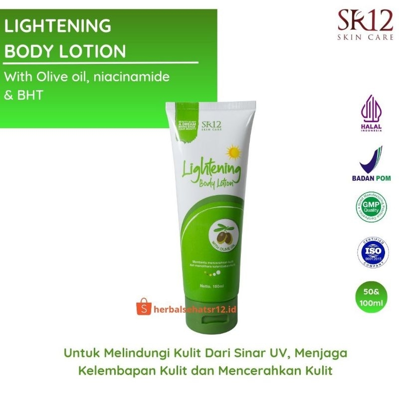 BODY LOTION SR12 - LOTION SIANG MALAM PENCERAH KULIT BPOM