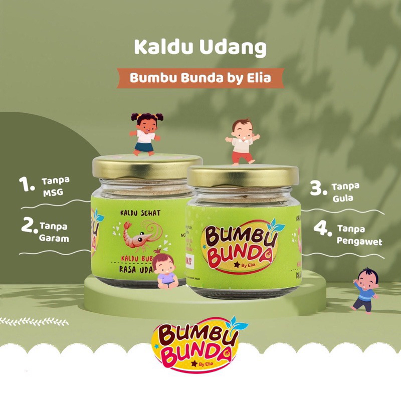 Bumbu Bunda Kaldu Udang Bubuk Tanpa MSG Pengawet / Kaldu MPASI Bayi Anak