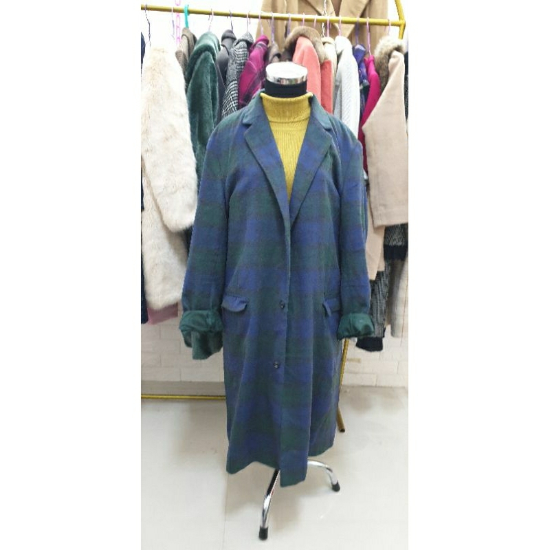 Long coat wool Motif Premium