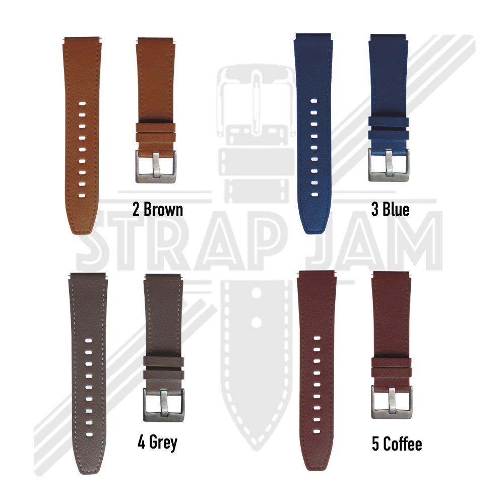 ZGT Tali Jam Eggel Tempo 3 Pro - Strap 22mm Leather Kulit Quick Release