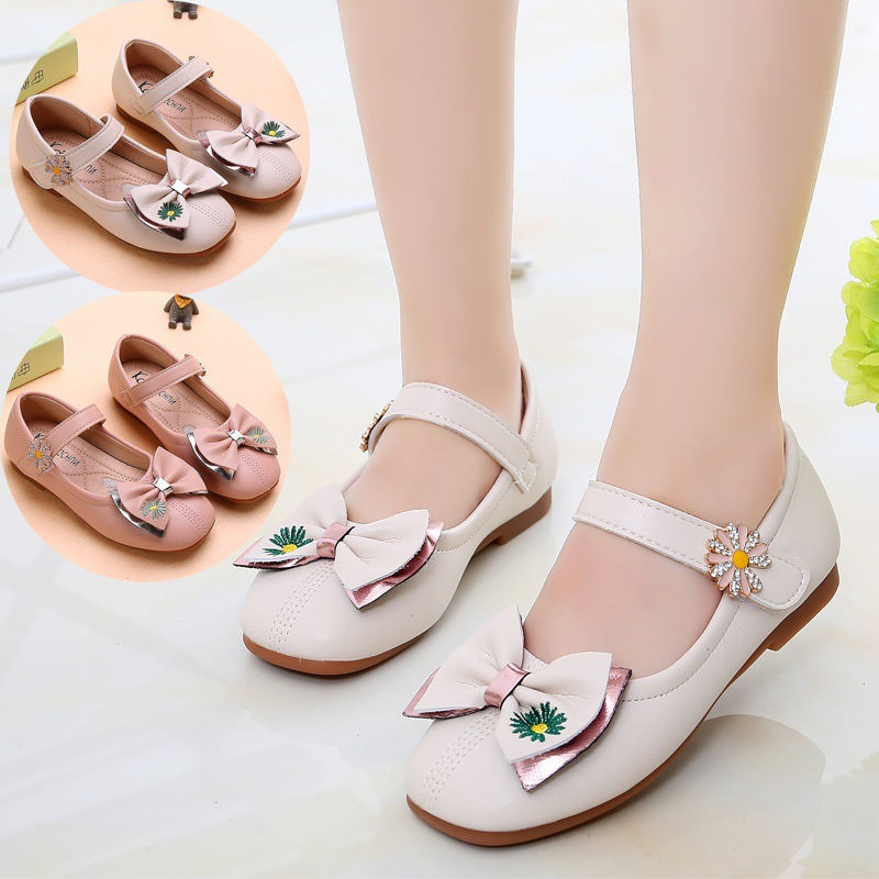 Sepatu Putri Gadis Baotou Sandal Sepatu Fashion Kulit Soft-Soled Gaya Anak-Anak