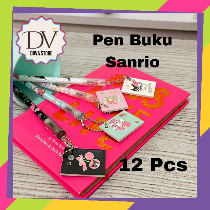 

SELUSIN PEN GANTUNGAN BUKU SANRIO PULPEN ALAT TULIS isi 12PCS