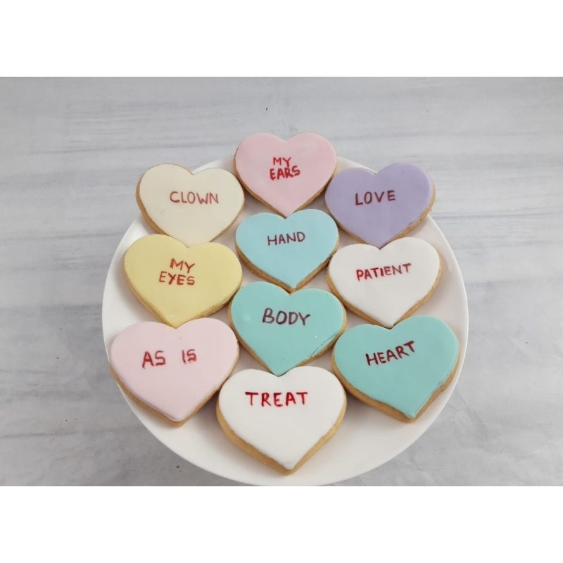 

HEART COOKIES ( CUSTOM WORDS )