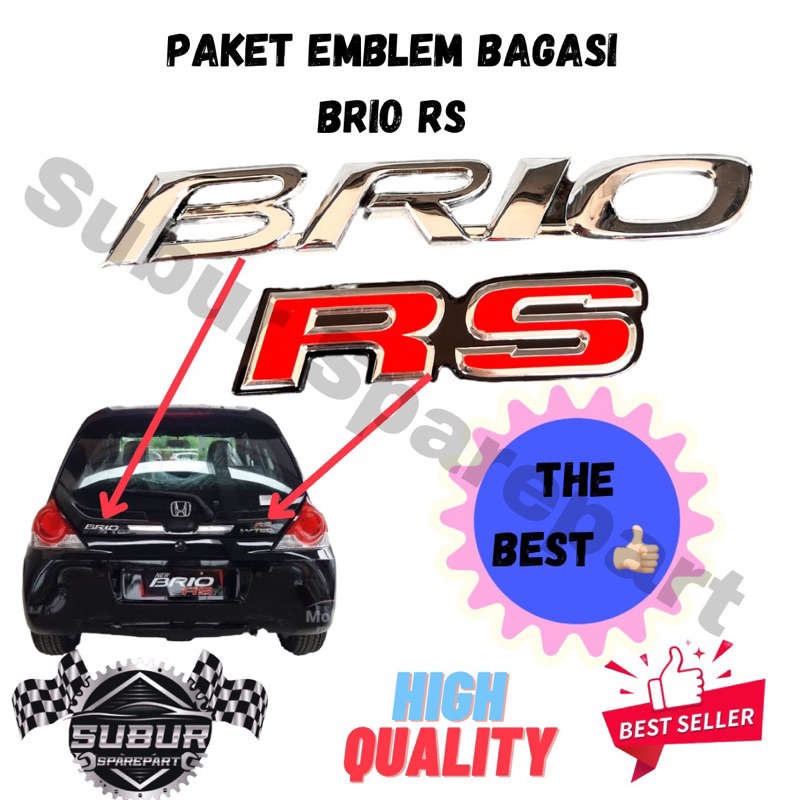 Paket Emblem Bagasi Belakang BRIO RS