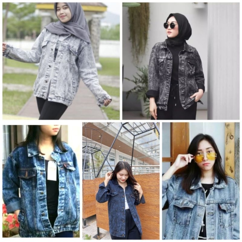 BLACK SANDWASH WANITA JUMBO/OVERSIZE