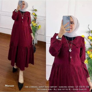 Gamis Neora Matt Ladycrush Busui Kancing Depan