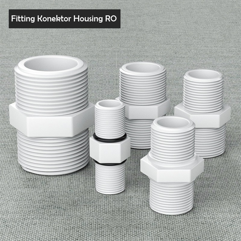 FLHM 257 Double Nepel (DN) 1/2" Drat Inch Drat Luar - DN 1/2" Drat Inci Drat Luar - Fitting Konektor