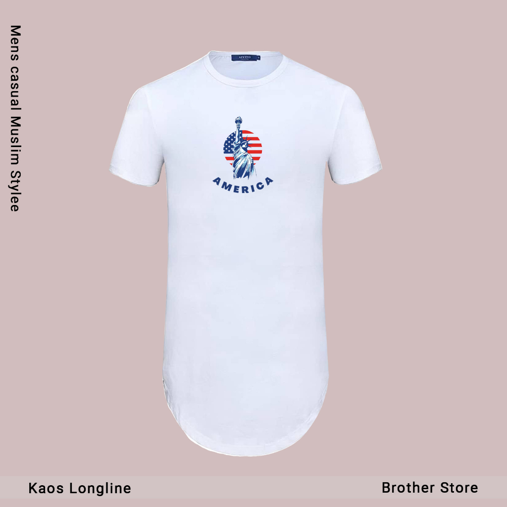 Koas Distro Longline - Koas Muslim Pria - Katun 24s Tebal - America Premium