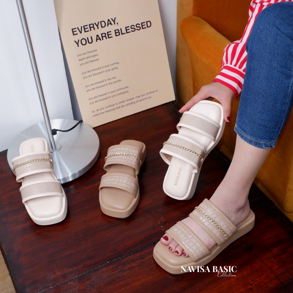 Sandal Wanita Korean Sandal Empuk Sandal Puffy Platform Winod Damelia Bella shoes Delisha Pluvia Grend love