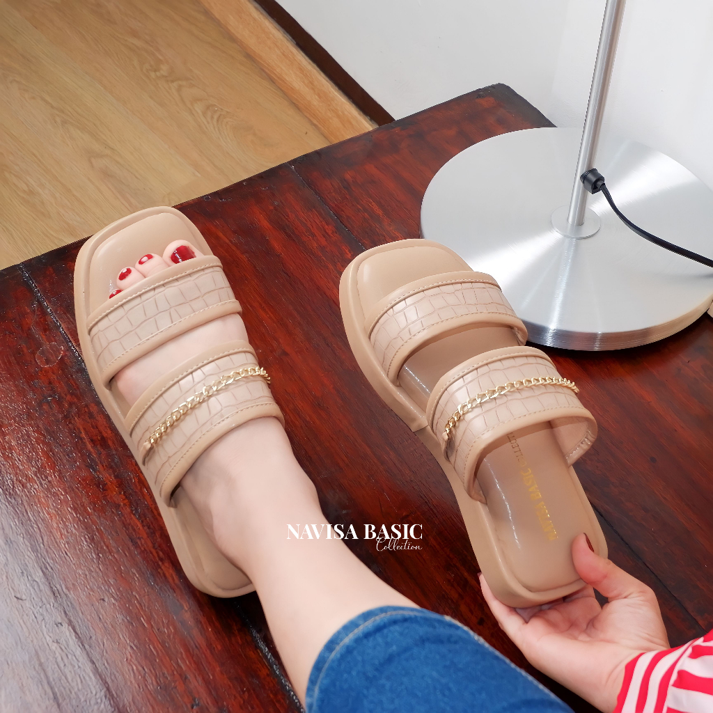 Sandal Wanita Korean Sandal Empuk Sandal Puffy Platform Winod Damelia Bella shoes Delisha Pluvia Grend love