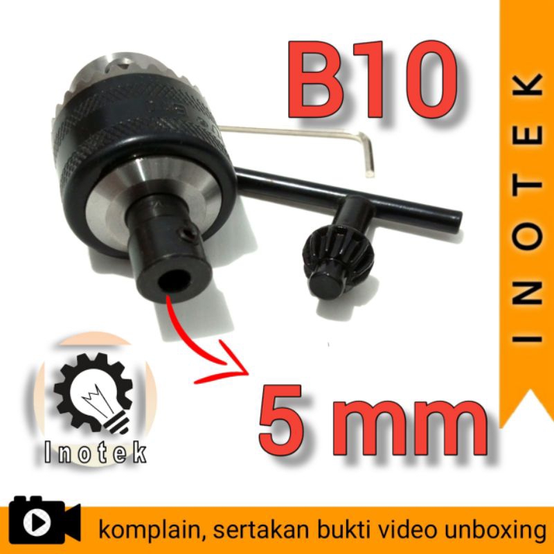 B10-5mm Kepala Bor dan Arbor Konektor ke As 5mm Cocok Untuk DC 775