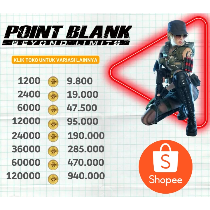 Top-up Cash PB PointBlank Cepat #1