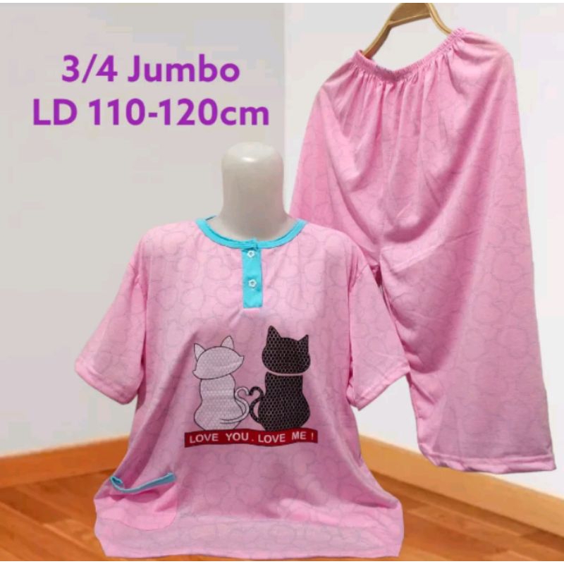 Baju tidur jumbo CP / Baju tidur celana panjang jumbo