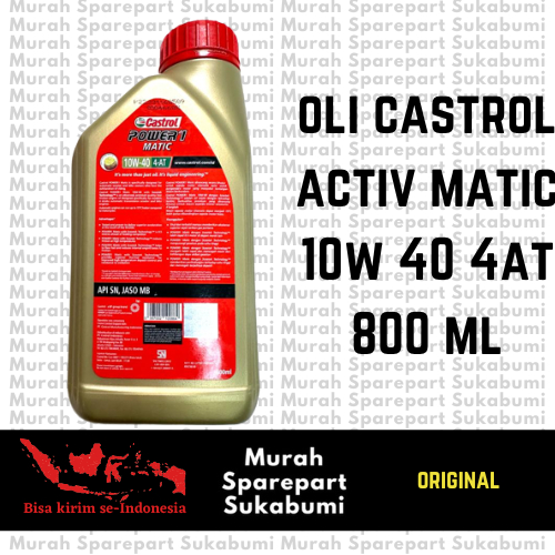 OLI CASTROL POWER ONE MATIC 10W-40 0,8 LITER ORIGINAL 100PERSEN