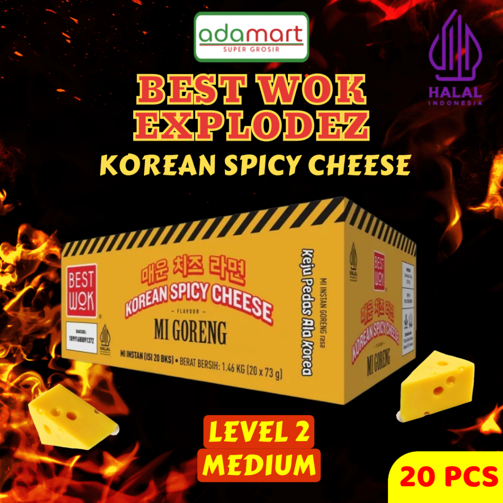 

Best Wok Varian Baru Pedas Level 2 Best Wok Korean Spicy Cheese Dus (20 pcs)