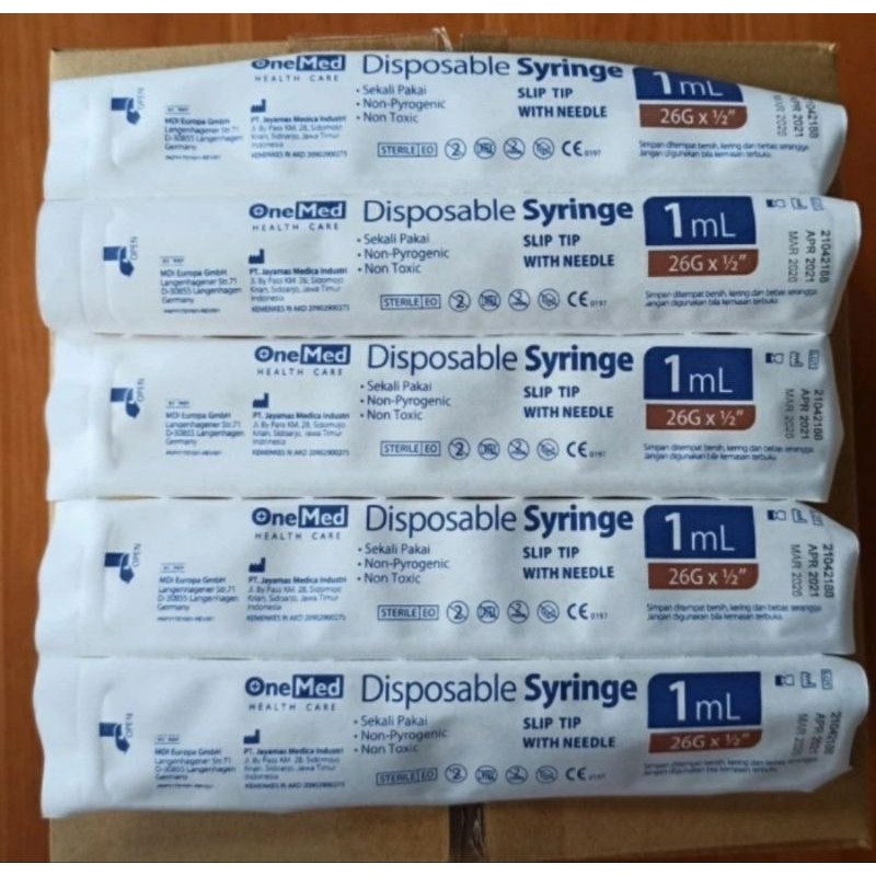 sepuit 1 3 5 10 cc onemed per box