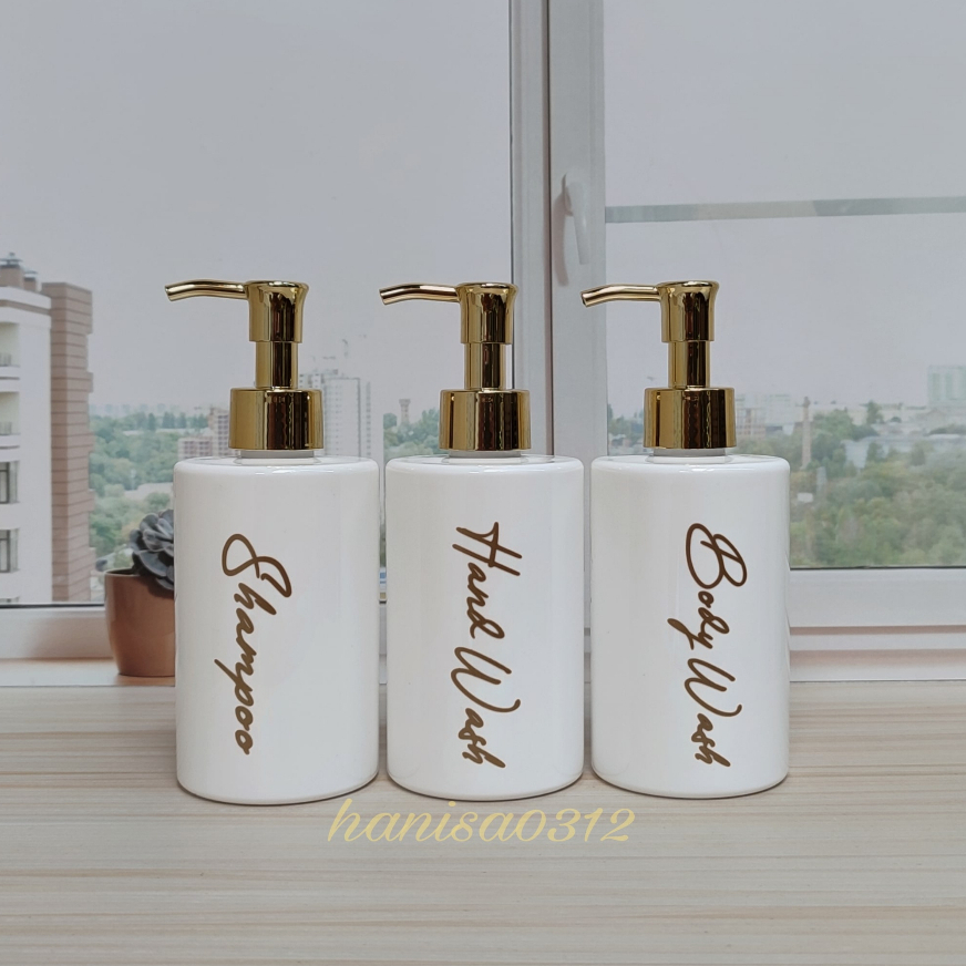 Botol Sabun Cair Pump 250ml Pump Luxury Gold / Botol Pump 250ml