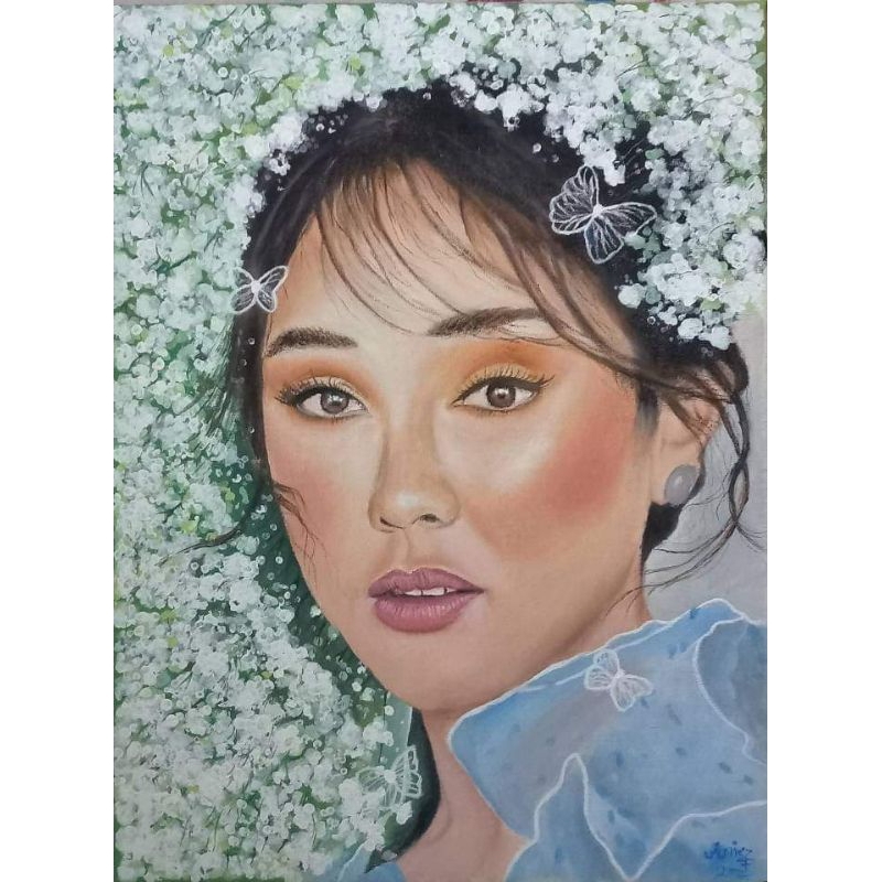 Lukis Wajah Di Kanvas