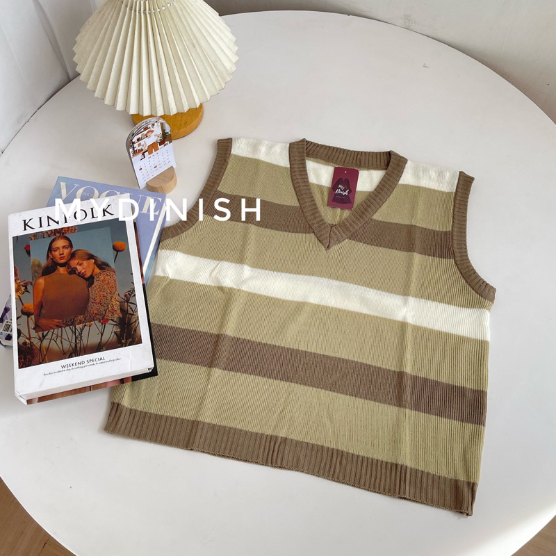 Sandra Vest - Rompi Rajut Wanita Korean Style