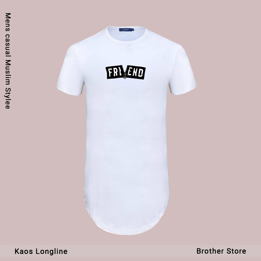 Koas Distro Longline - Koas Muslim Pria - Katun 24s Tebal - Friend Premium