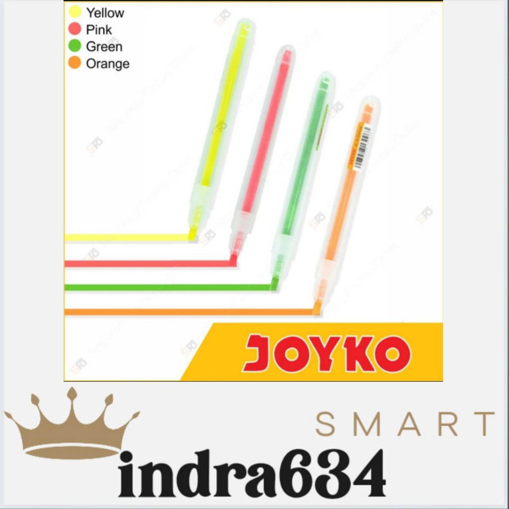 

highlighter pen joyko HL-73-76 penanda tulisan bewarna merah muda