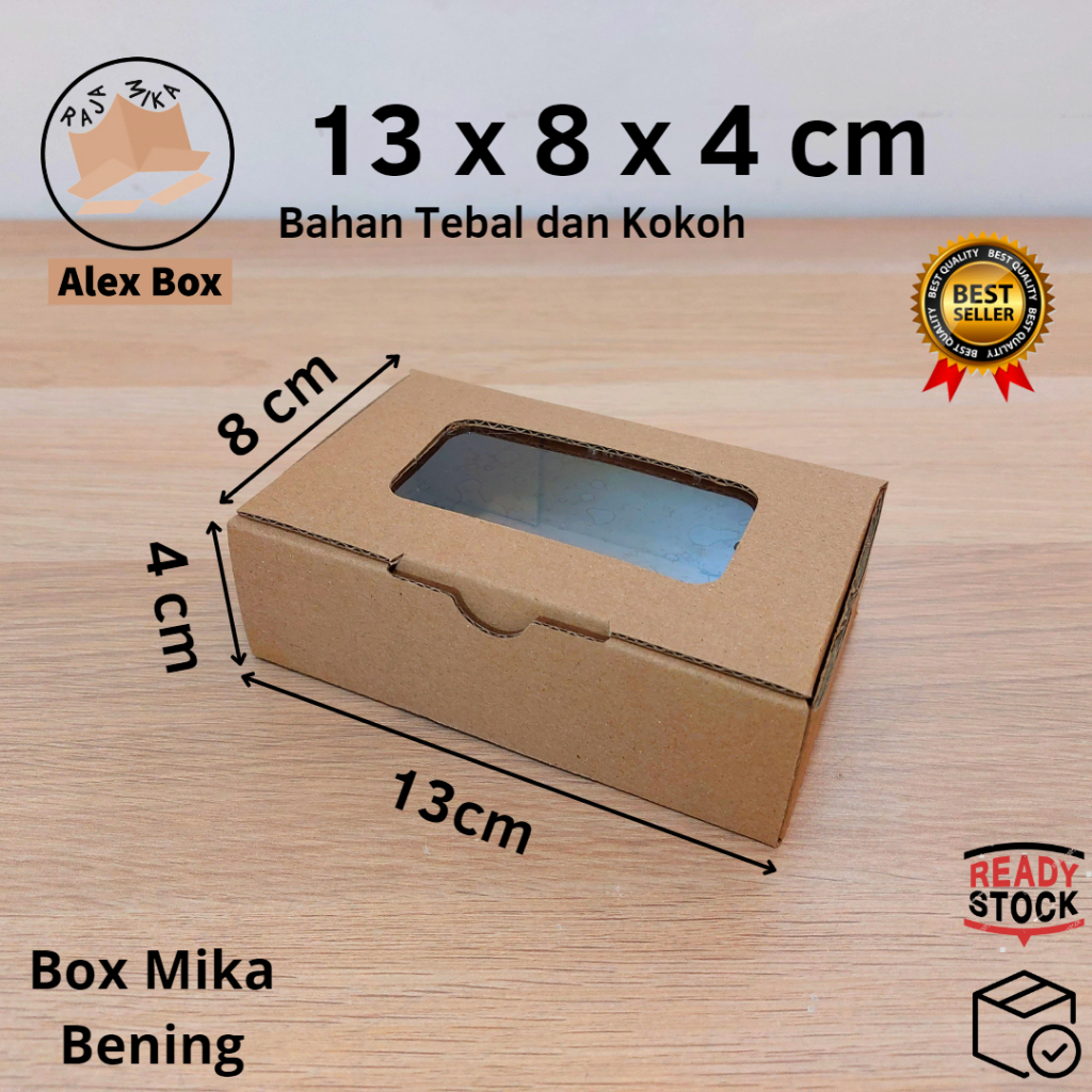 

Kardus Mika 13 x 8 x 4 cm... model diecut, untuk kue hampers dll