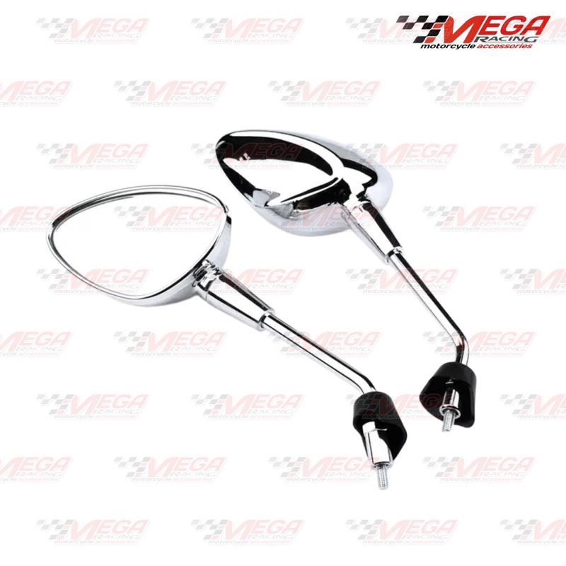 Spion Vespa Sprint Primavera Chrome &amp; Black Kaca Spion Motor Universal Nmax Pcx Aerox Xmax Adv Vario Beat Scoopy Rx King Vixion Genio Vazzio 110 125 150 155 160 Dll