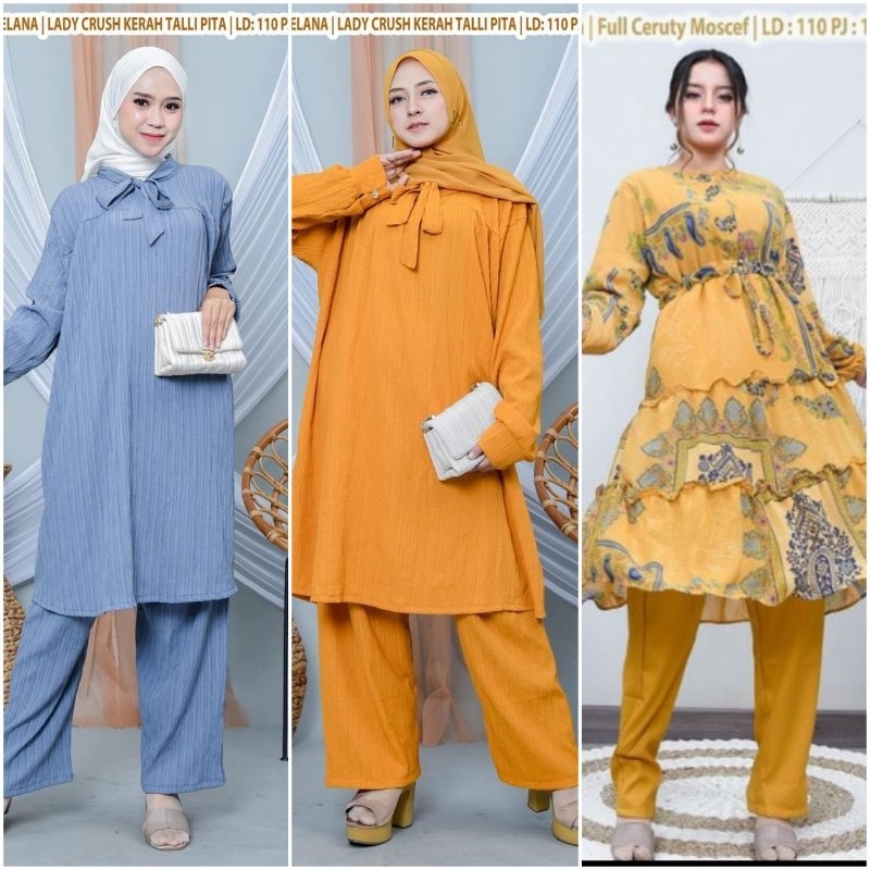 SETCEL WANITA KEKINIAN / SETCEL CRINKLE / SETCEL CRINKLE JUMBO