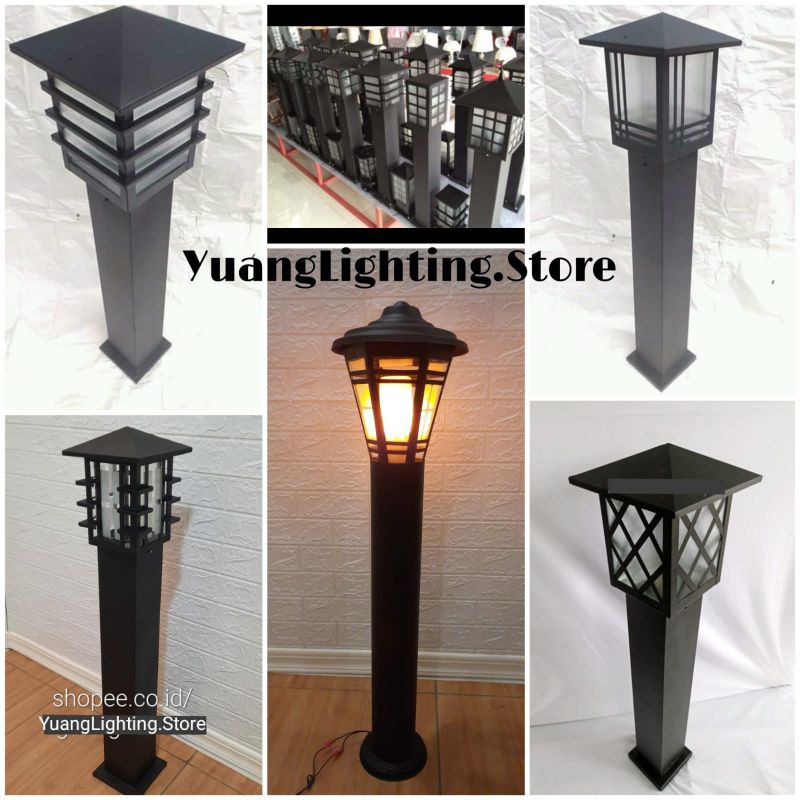 Lampu Taman Minimalis Tiang _Lampu Hias Tiang Pagar DEKORASI DINDING BATIK